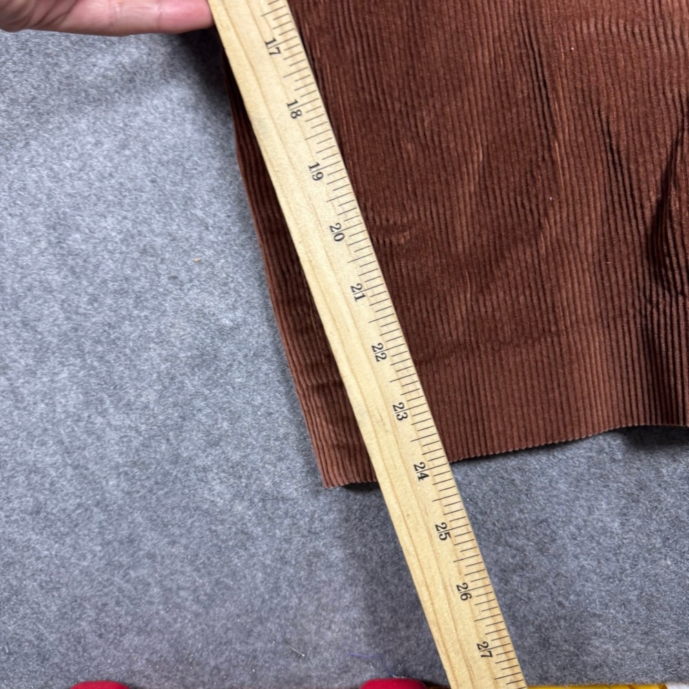 Vintage Ralph Lauren Brown Corduroy Pants High Rise Straight Leg Womens 26x24 10 - Picture 7 of 8